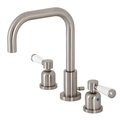 Kingston Brass FSC8938DPL Paris Widespread Bathroom Faucet W/ Brass Pop-Up, Nickel FSC8938DPL